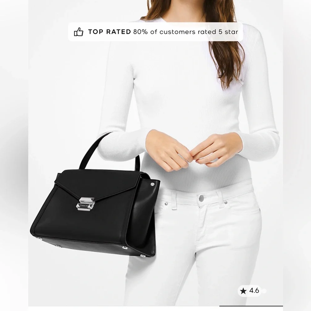 Michael Kors Whitney Large Top-Handle Leather Satchel